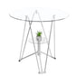 Round Tripod Dining Site Table Metal Dinette Table with Tempered Glass Clearhalo ' dining_table' 'Dining Tables & Seating' 'Dining Tables' 'Furniture' 'furniture_dining_table' 'Kitchen & Dining Furniture' 'kitchen&dining_furn' 'kitchen' 'kitchen_dining_table' 1200x1200_6d26644c-a2c5-45fd-a2e8-8d3e3b37f5af