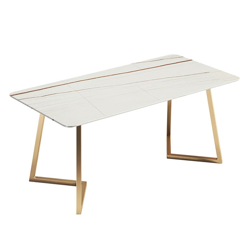 Metal Contemporary Rectangular Dining Table Sintered Stone Table with SledBase Clearhalo ' dining_table' 'Dining Tables & Seating' 'Dining Tables' 'furn' 'furn_dining_table' 'Furniture' 'furniture_dining_table' 'Kitchen & Dining Furniture' 'kitchen&dining_furn' 'kitchen' 'kitchen_dining_table' 1200x1200_6d270bab-846c-4b5c-b2e3-dbefbf6e14ac