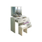 Wit Mirrored ijdelheid slaapkamer make-up ijdelheid 3-delige tafel set