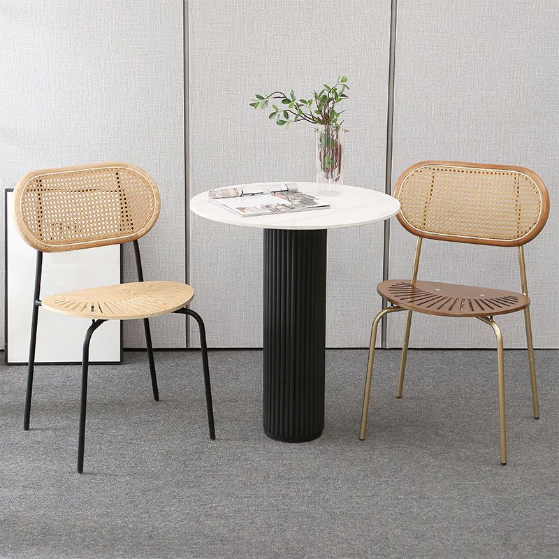 Nordic Style Kitchen Metal Dining Chair Open Back Dining Armless Side Chair Clearhalo ' kitchen&dining_furn' 'Dining Chairs' 'Dining Tables & Seating' 'dining_chair' 'furn' 'furn_dining_chair' 'Furniture' 'furniture_dining_chair' 'Kitchen & Dining Furniture' 'kitchen' 1200x1200_6d294eb9-8f93-4be9-8ef6-881019e8ef7b