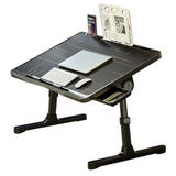 Distanza di scrittura moderna e contemporanea da 15 pollici Destina di scrittura regolabile camera da letto Black scrivania