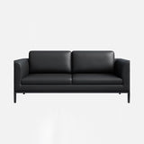 Square Arm Settee Stain-Resistant Leather Couch in Black/Grey Clearhalo 'furn' 'furn_sofas' 'Furniture' 'furniture_sofas' 'Living Room Furniture' 'Sofa' 'sofas' 1200x1200_6d2a0830-a4f0-4395-b22d-36b3979598e5