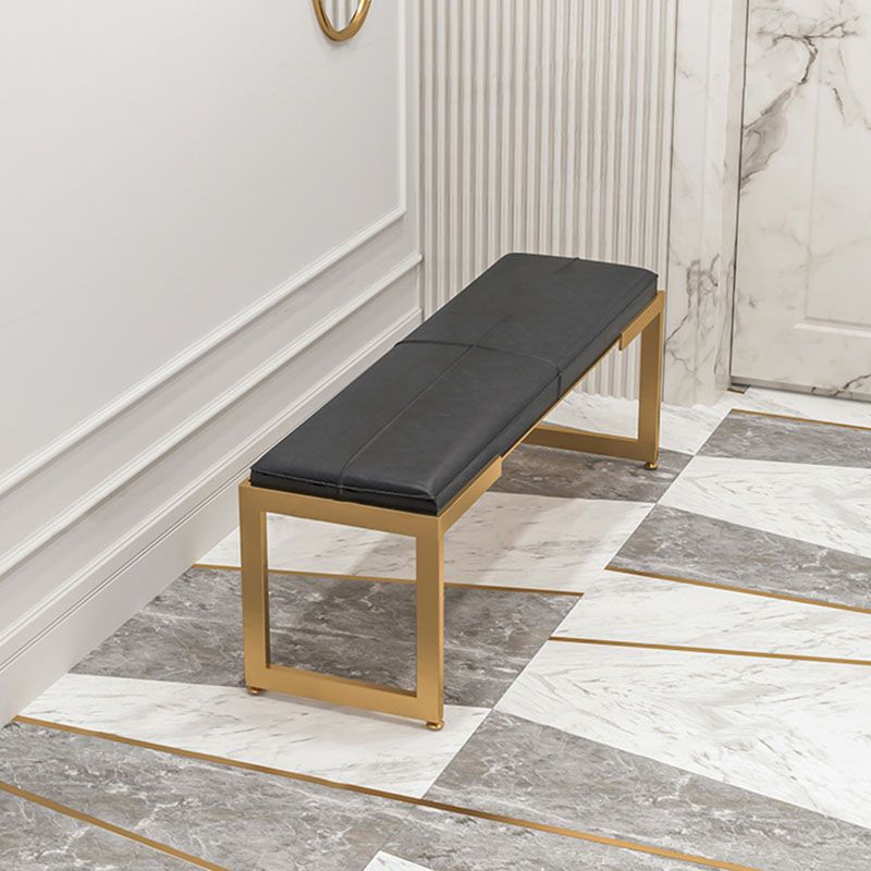 Contemporary Upholstered Bench Bedroom Rectangle Bench with Metal Legs Clearhalo 'Benches' 'Chairs & Seating' 'furn' 'furn_benches' 'Furniture' 'Living Room Furniture' 1200x1200_6d2a3094-ebd1-4173-b4d0-901a80e77aad