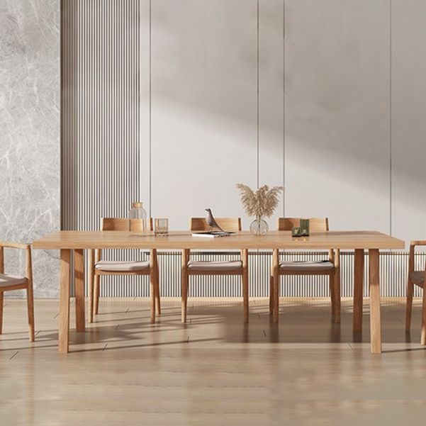 Modern Pine Solid Wood Dining Room Table 4 Legs Natural Rectangle Dining Table Clearhalo 'Dining Tables & Seating' 'Dining Tables' 'dining_table' 'furn' 'furn_dining_table' 'Furniture' 'Kitchen & Dining Furniture' 1200x1200_6d2a7163-e302-4de5-a824-df3331dff6f8