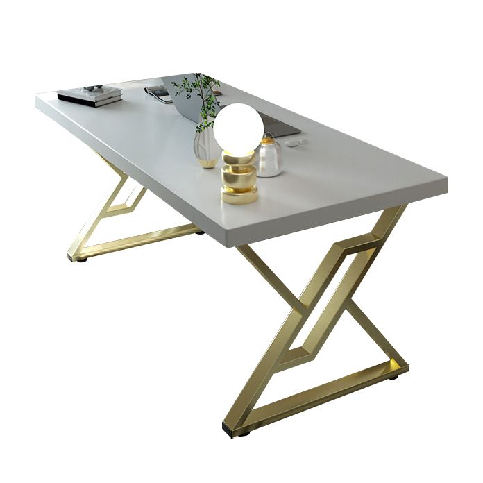 Massief hout rechthoekig schrijfbureau 29,53-inch hoge bureau