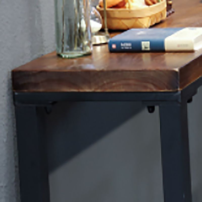 Table de bar industrielle Table de pub rectangulaire en bois massif pour l'intérieur