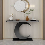 Stone Modern Console Table 31.5" Tall Accent Table with 1 Shelf