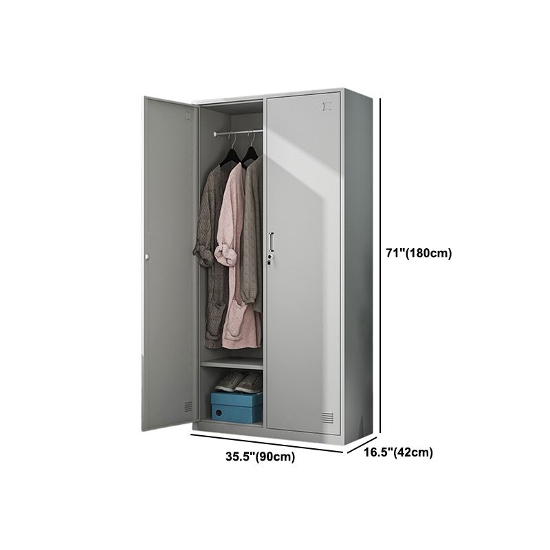 Witte stalen opbergkast eigentijds scharnierende garderobe kast