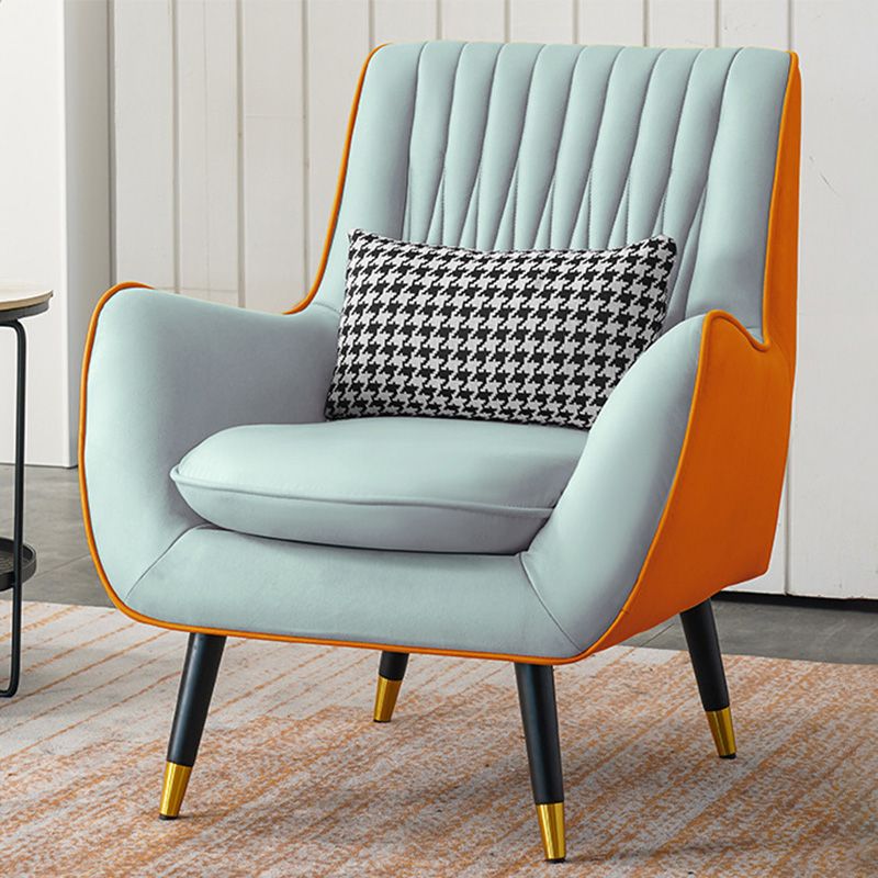 Faux Leather 31.5"W x 27.5"D x 35.4"H Armchair with Basic Four Legs for Bedroom Clearhalo 'Accent Chairs' 'accent_chairs' 'Chairs & Seating' 'furn' 'furn_accent_chairs' 'Furniture' 'furniture_accent_chairs' 'Living Room Furniture' 1200x1200_6d2e2353-f021-4aa6-ac19-94a2158398cc