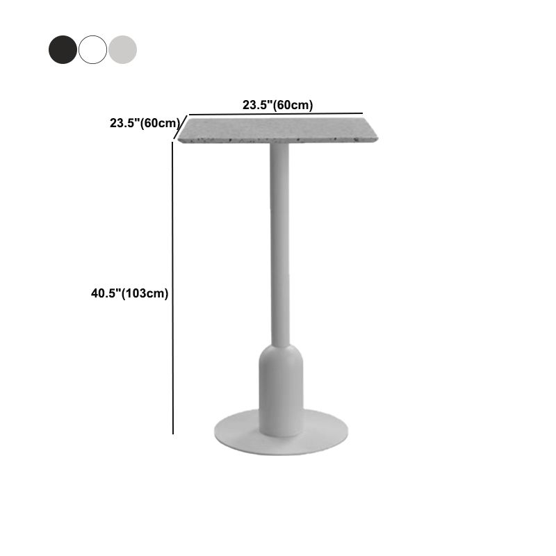 Fixed Bar Table Industrial Bistro Bar Height Cocktail Table with Metal Pedestal Clearhalo 'Bar Furniture' 'Bar Tables' 'bar_tables' 'furn' 'furn_bar_tables' 'Furniture' 'Kitchen & Dining Furniture' 1200x1200_6d2ec517-d863-4c23-b1a4-058ea6ee4acd
