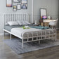 Luxe low profile bedframe metalen standaardbed met hoofdeinde met hoofdeinde