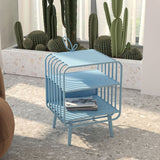 Table de nuit de nuit ouverte contemporaine avec 2 étagères