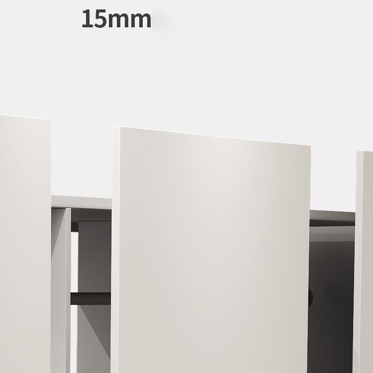 Asta di guardaroba in vetro bianco incluso armadio del guardaroba senza luce