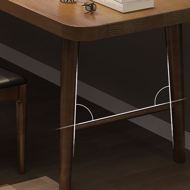 Contemporary Wooden Writing Desk Bedroom Office Desk in Brown Clearhalo 'furn' 'furn_office_desk' 'Furniture' 'Office Desks' 'Office Furniture' 'office_desk' 1200x1200_6d31716c-1089-4700-9452-55f0be619342