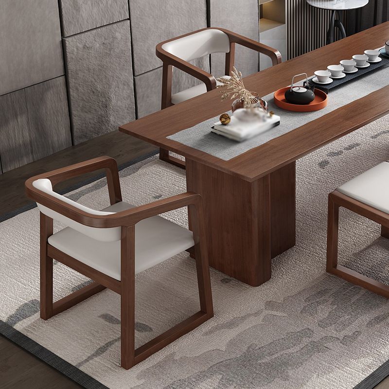 Traditional Style Chair Dining Kitchen Arm Chair with Wooden Legs Clearhalo 'Dining Chairs' 'Dining Tables & Seating' 'dining_chair' 'Furniture' 'furniture_dining_chair' 'Kitchen & Dining Furniture' 1200x1200_6d369695-6d83-4685-8534-23881544db4f