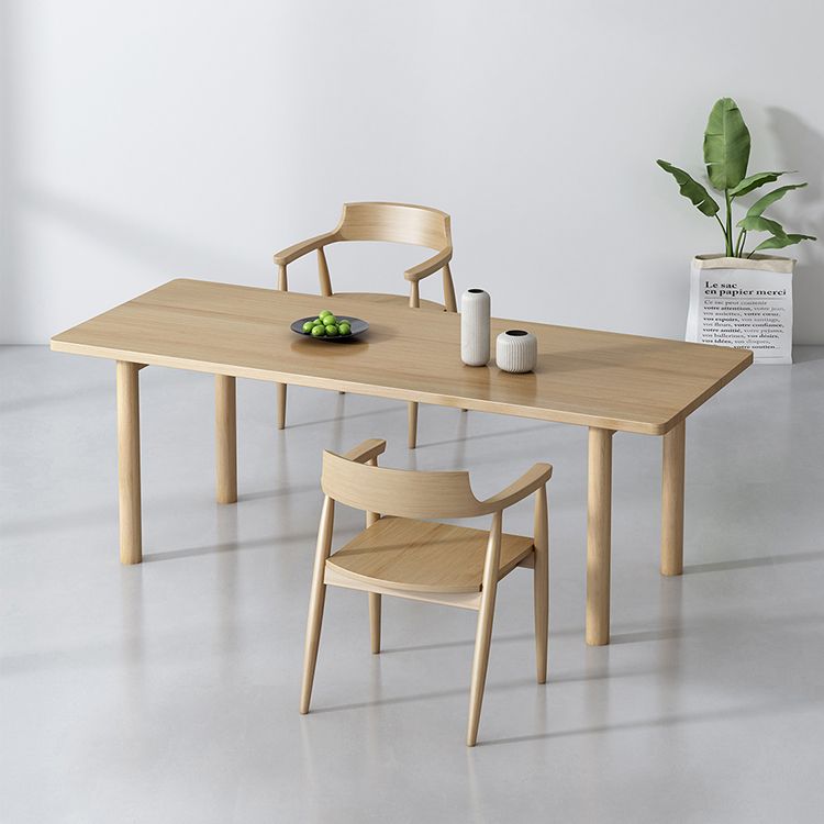 Eigentijdse vaste houten eettafel natuurlijke rechthoektafel met 4 poten