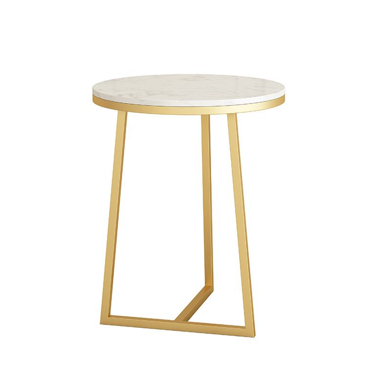 Round Marble Top End Table Metal Frame Sofa Side End Table for Living Room Clearhalo 'Coffee & Accent Tables' 'End & Side Tables' 'end_side_tables' 'furn' 'furn_end_side_tables' 'Furniture' 'Living Room Furniture' 1200x1200_6d38a5c1-ce52-40b8-8df1-951a10d14556