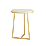 Round Marble Top End Table Metal Frame Sofa Side End Table for Living Room Clearhalo 'Coffee & Accent Tables' 'End & Side Tables' 'end_side_tables' 'furn' 'furn_end_side_tables' 'Furniture' 'Living Room Furniture' 1200x1200_6d38a5c1-ce52-40b8-8df1-951a10d14556