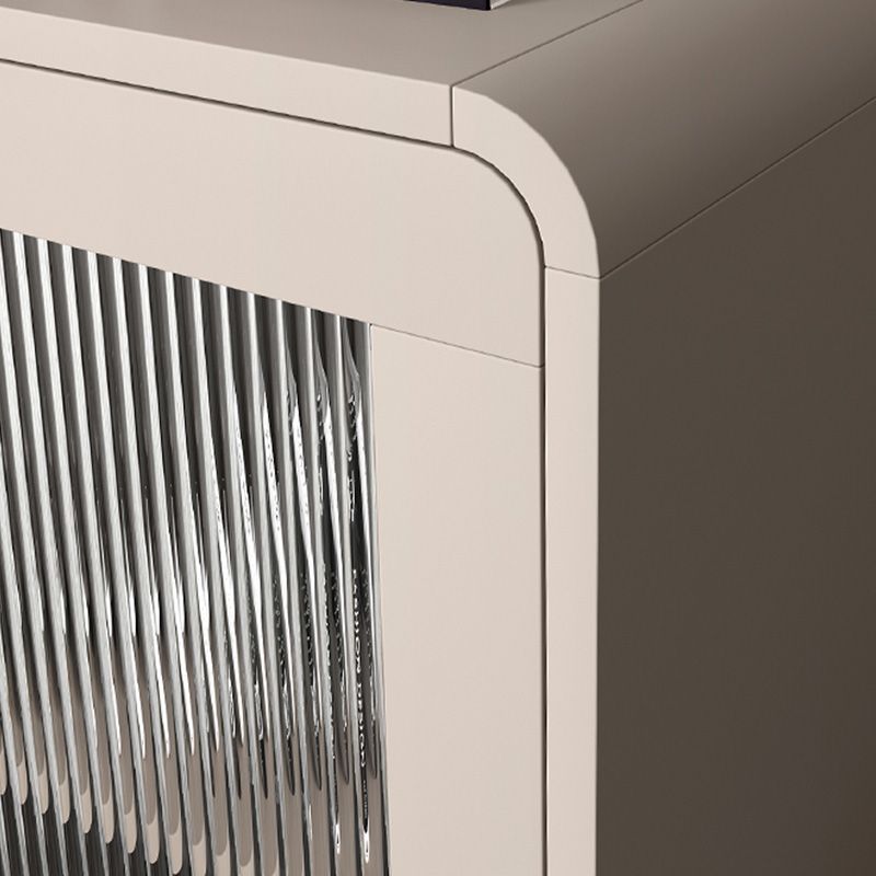 Modern 15.7" W Square Cabinet 1 Glass Door Side Cabinet with 2 Drawers Clearhalo 'Cabinets & Chests' 'cabinets_chests' 'furn' 'furn_cabinets_chests' 'Furniture' 'Living Room Furniture' 1200x1200_6d3a51ec-ac68-48ff-822d-09f808aea130