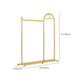 Glam Coat Rack Metal Rails y ganchos enmarcados de metal