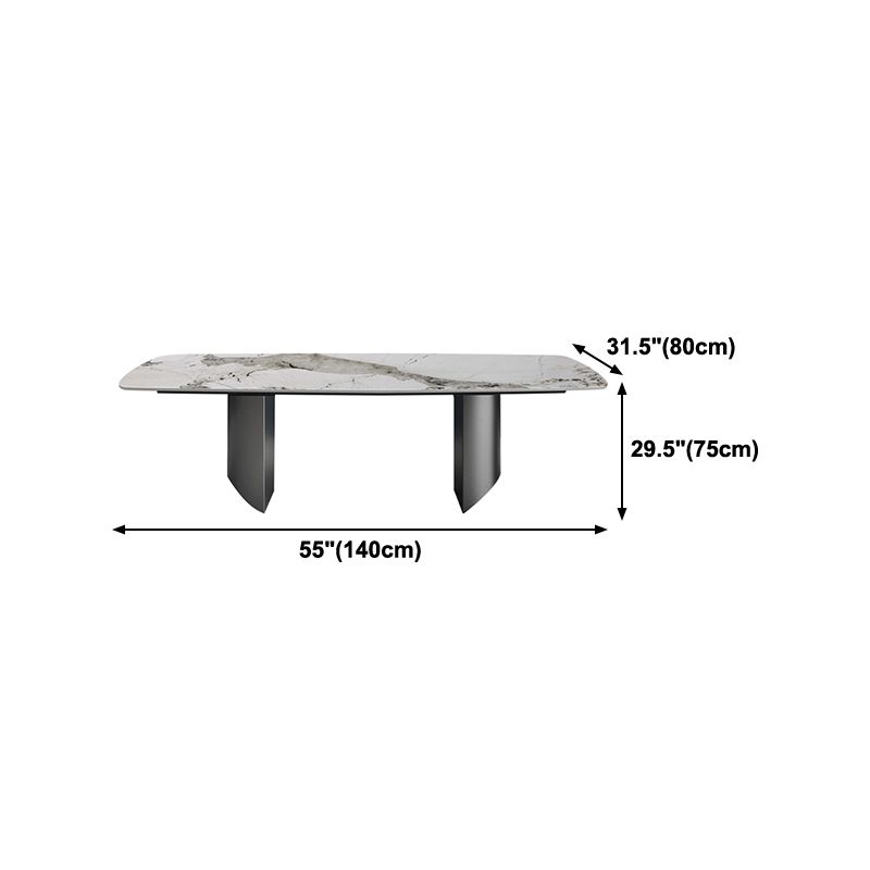 Sintered Stone Top Dining Table for restaurant Rectangle Table with Double Pedestal Clearhalo ' dining_table' 'Dining Tables & Seating' 'Dining Tables' 'furn' 'furn_dining_table' 'Furniture' 'furniture_dining_table' 'Kitchen & Dining Furniture' 'kitchen&dining_furn' 'kitchen' 'kitchen_dining_table' 1200x1200_6d3b1d4b-38ba-4390-a646-ad7176b62857