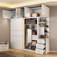 White Engineered Wood Wardrobe Cabinet Contemporary Wardrobe Armoire
