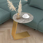 19.69" Tall Contemporary Style Side End Table Metal C Round Sofa Side Accent Table Clearhalo 'Coffee & Accent Tables' 'End & Side Tables' 'end_side_tables' 'furn' 'furn_end_side_tables' 'Furniture' 'Living Room Furniture' 1200x1200_6d3ea9a0-b806-41e7-b6c2-bdb4f6b7f058