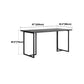 Rectangle Industrial Dining Table Black Fixed Table with Pinewood Solid Wood Clearhalo ' dining_table' 'Dining Tables & Seating' 'Dining Tables' 'Furniture' 'furniture_dining_table' 'Kitchen & Dining Furniture' 'kitchen&dining_furn' 'kitchen' 'kitchen_dining_table' 1200x1200_6d3eb4a7-6e88-4cc4-abeb-5855d735fd0b