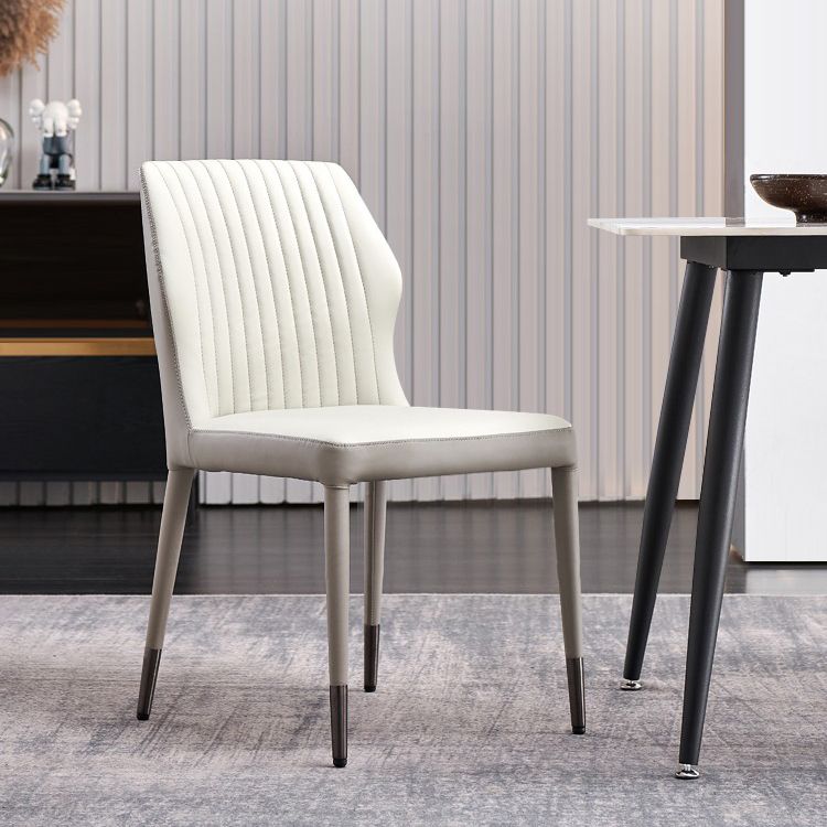 Contemporary Style Metal Dining Chairs Dining Wingback Armless Side Chairs for Kitchen Clearhalo ' kitchen&dining_furn' 'Dining Chairs' 'Dining Tables & Seating' 'dining_chair' 'furn' 'furn_dining_chair' 'Furniture' 'furniture_dining_chair' 'Kitchen & Dining Furniture' 'kitchen' 1200x1200_6d3edc5f-d2d5-43af-ae40-8b1994790df0