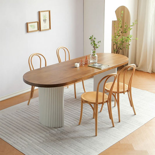 Mesa de comedor de estilo contemporáneo mesa de comedor de madera maciza para cocina en casa