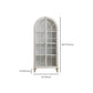 Traditional Pine Display Stand Glass Doors Display Cabinet for Dining Room