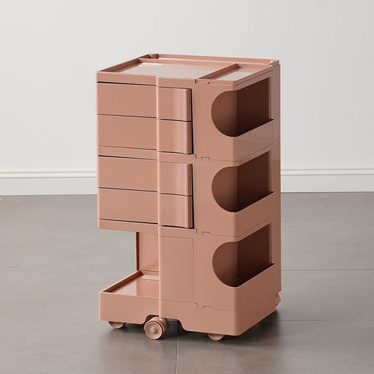 Zeitgenössischer Metallnachttisch 18 "breiter Akzenttisch Nachttisch mit Schubladen