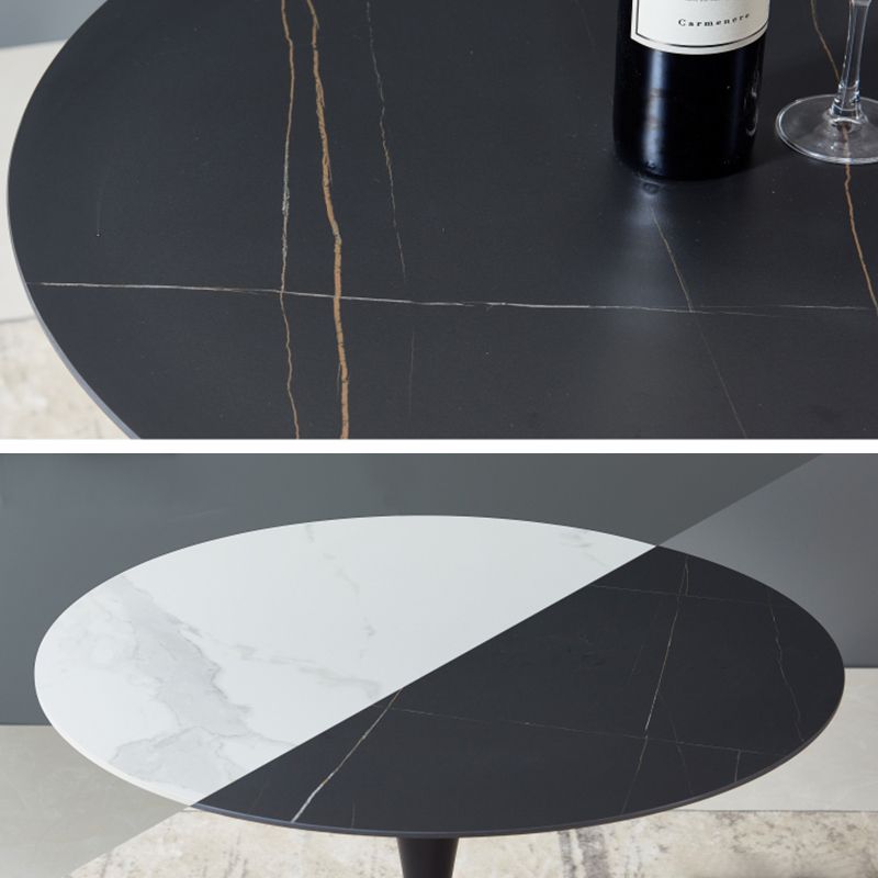 Modern Style Round Dining Table Sintered Stone Table with Tulip Base for Home Use Clearhalo ' dining_table' 'Dining Tables & Seating' 'Dining Tables' 'furn' 'furn_dining_table' 'Furniture' 'furniture_dining_table' 'Kitchen & Dining Furniture' 'kitchen&dining_furn' 'kitchen' 'kitchen_dining_table' 1200x1200_6d40c76a-c7f6-4827-977c-c6a48d2bdc66