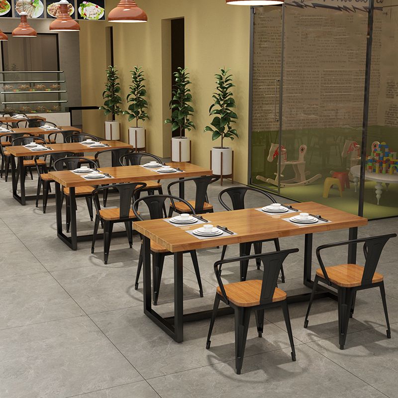 Industrial Rectangle Dining Table Solid Wood Table with Trestle Base for Home Kitchen Dinner Clearhalo ' dining_table' 'Dining Tables & Seating' 'Dining Tables' 'furn' 'furn_dining_table' 'Furniture' 'furniture_dining_table' 'Kitchen & Dining Furniture' 'kitchen&dining_furn' 'kitchen' 'kitchen_dining_table' 1200x1200_6d41787f-f0f3-47b6-8ebc-3dd47d471b70
