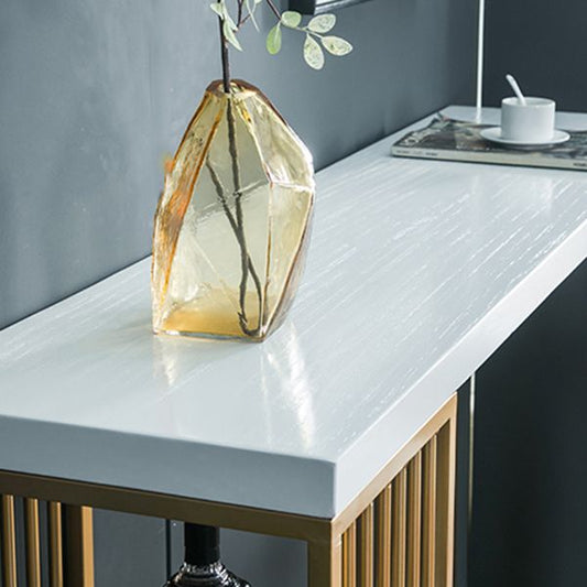 Tavolo da barra top in legno massiccio rettangolo tavolo da pub glam con conservazione in metallo