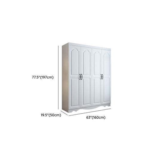 White Engineered Wood Wardrobe Closet Modern Wardrobe Armoire