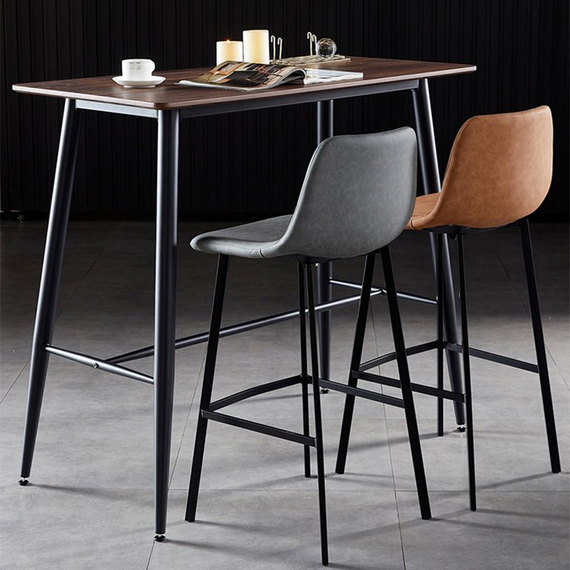 Contemporary Counter Stool Faux Leather Living Room Bar Stool with Metal Legs Clearhalo 'Bar Furniture' 'Bar Stools' 'bar_stools' 'furn' 'furn_bar_stools' 'Furniture' 'Kitchen & Dining Furniture' 1200x1200_6d44af03-6df1-4eb7-bf52-e139e2bae50b