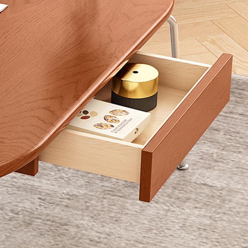 4 Legs Coffee Table Contemporary Oval Solid Wood Coffee Cocktail Table Clearhalo 'Coffee & Accent Tables' 'Coffee Tables' 'coffee_tables' 'furn' 'furn_coffee_tables' 'Furniture' 'Living Room Furniture' 1200x1200_6d45e3ff-0fc1-4eed-9931-4d2b85f42704