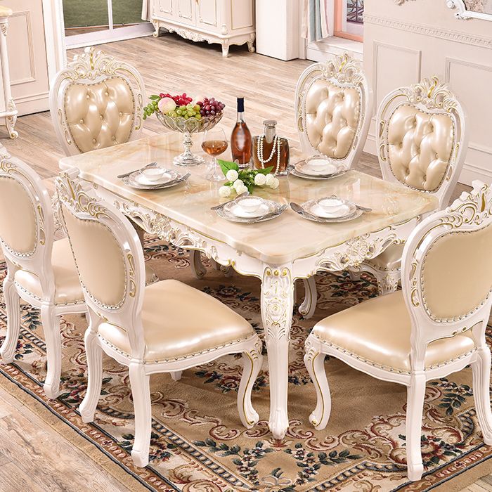 Solid Wood Base Dining Collection Rectangle Dining Table for Home Clearhalo ' dining_table' 'Dining Tables & Seating' 'Dining Tables' 'furn' 'furn_dining_table' 'Furniture' 'furniture_dining_table' 'Kitchen & Dining Furniture' 'kitchen&dining_furn' 'kitchen' 'kitchen_dining_table' 1200x1200_6d465fde-26e0-430b-9e1a-93cacf6d808b