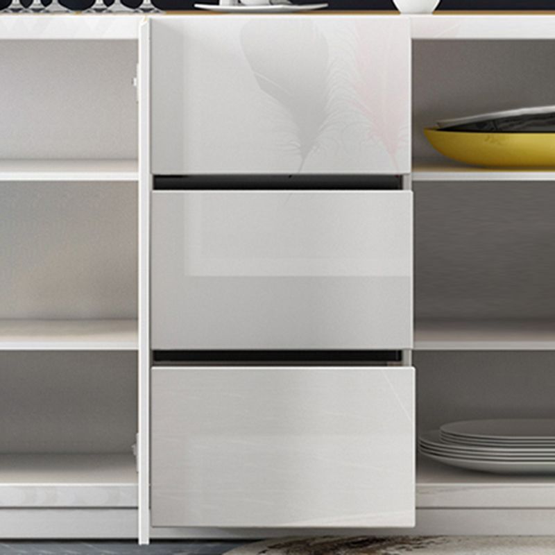 Junta lateral de estilo glamorante Buffet de comedor de madera con gabinetes y cajones