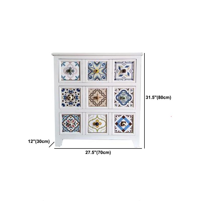 Cassa in legno rustico con cassa di stoccaggio a 4 gambe con cassetti per camera da letto