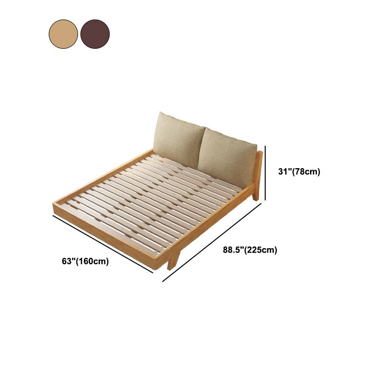 Contemporary Wood Panel Standard Bed with Rectangular Headboard Clearhalo 'Bedroom Furniture' 'Beds' 'furn' 'furn_beds' 'Furniture' 1200x1200_6d4858a5-c8f9-4076-90d6-2ad2dfe0309f