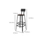 Industrial Metal Legs Indoor Bar Stool Black Base with Footrest
