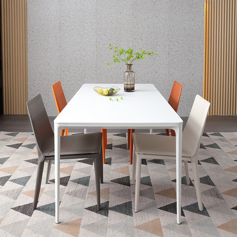 Contemporary Design Solid Back Chair for Home Armless Leather Dining Chairs Clearhalo 'Dining Chairs' 'Dining Tables & Seating' 'dining_chair' 'Furniture' 'furniture_dining_chair' 'Kitchen & Dining Furniture' 1200x1200_6d498017-e491-4d71-a680-1da7d13f584c