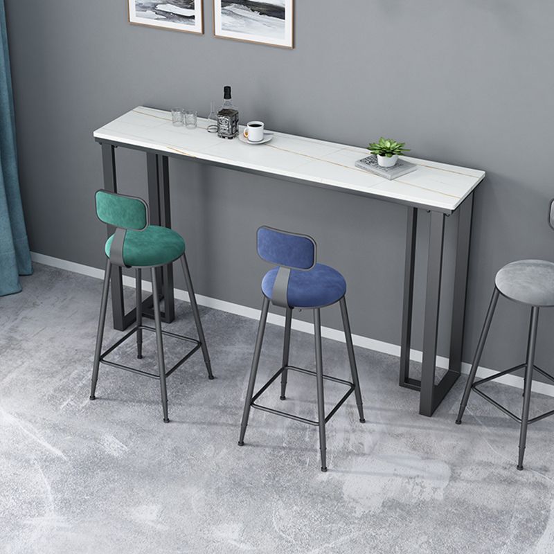 Taburetes de barras de metal taburetes de barra sin brazo con base de metal negro