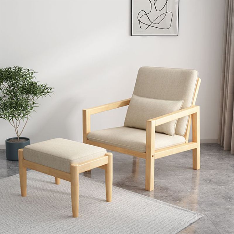 Linen Arm Chair 28.34" Wide Solid Wood Frame Chair for Bedroom Clearhalo 'Accent Chairs' 'accent_chairs' 'Chairs & Seating' 'furn' 'furn_accent_chairs' 'Furniture' 'Living Room Furniture' 1200x1200_6d4a47da-618b-4ea2-8f85-bade5897f3f6