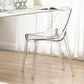 Comedor silla lateral de comedor moderno de plástico sin brazo