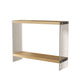 Contemporary Ash Console Accent Table with 2 Shelves for Hall