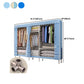 Metal Frame Home Wardrobe Armoire Modern Style Wardrobe with Shelves