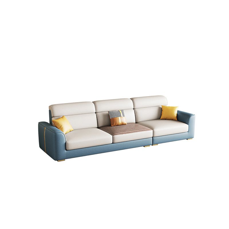 Modern Faux Leather Square Arm Sofa/Sectional for Apartment, Living Room Clearhalo 'furn' 'furn_sectionals' 'Furniture' 'furniture_sectionals' 'Living Room Furniture' 'Sectionals' 1200x1200_6d551288-13d5-407d-8881-251fea2c76c3